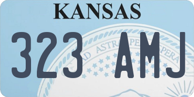 KS license plate 323AMJ