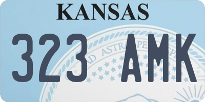 KS license plate 323AMK