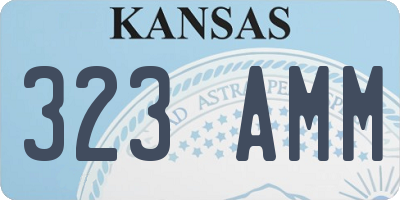 KS license plate 323AMM