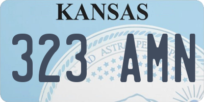 KS license plate 323AMN