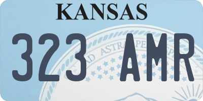 KS license plate 323AMR