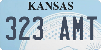 KS license plate 323AMT