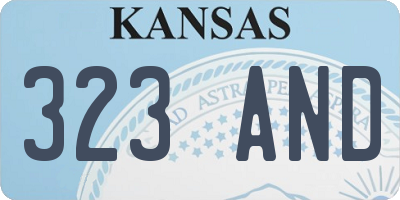 KS license plate 323AND