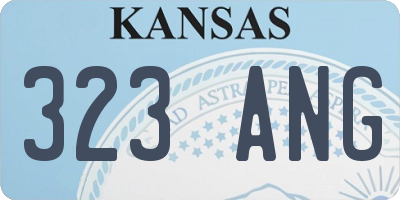 KS license plate 323ANG