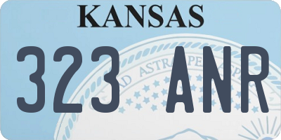 KS license plate 323ANR