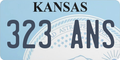 KS license plate 323ANS