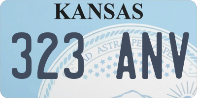 KS license plate 323ANV