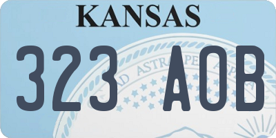 KS license plate 323AOB