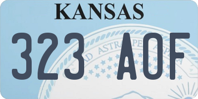 KS license plate 323AOF