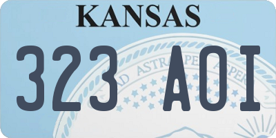 KS license plate 323AOI