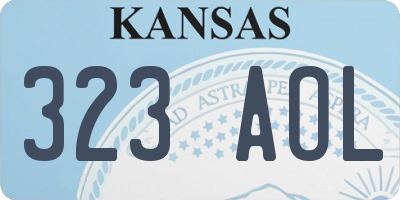 KS license plate 323AOL
