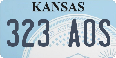KS license plate 323AOS
