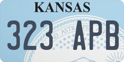 KS license plate 323APB