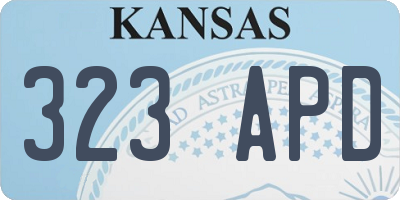 KS license plate 323APD