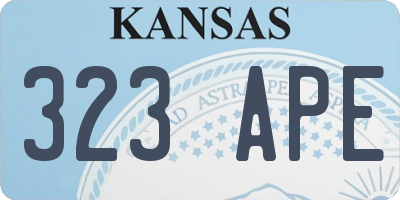 KS license plate 323APE
