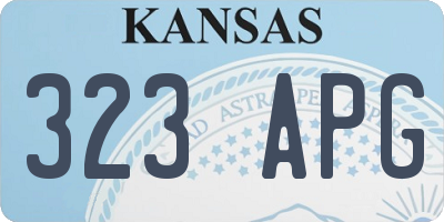 KS license plate 323APG