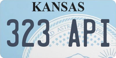 KS license plate 323API