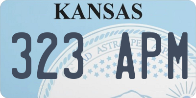 KS license plate 323APM