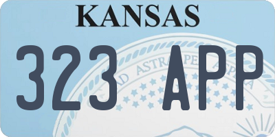 KS license plate 323APP