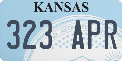 KS license plate 323APR