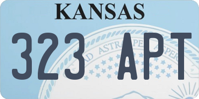 KS license plate 323APT