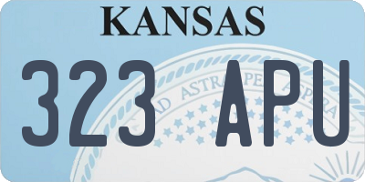 KS license plate 323APU