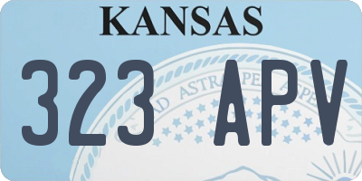 KS license plate 323APV