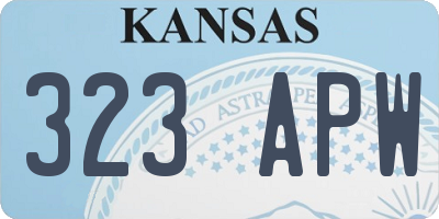KS license plate 323APW