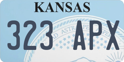 KS license plate 323APX
