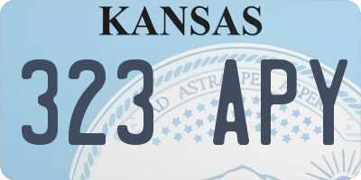 KS license plate 323APY