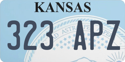 KS license plate 323APZ