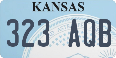 KS license plate 323AQB