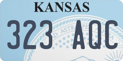 KS license plate 323AQC