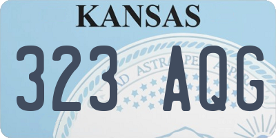 KS license plate 323AQG