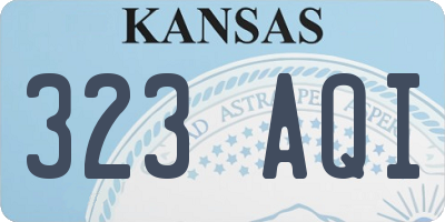 KS license plate 323AQI
