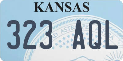 KS license plate 323AQL