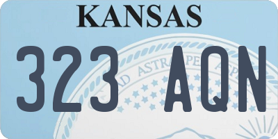 KS license plate 323AQN