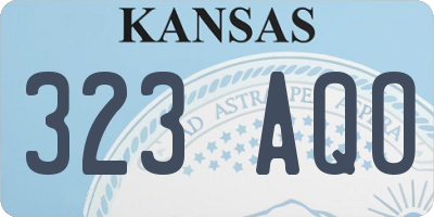 KS license plate 323AQO