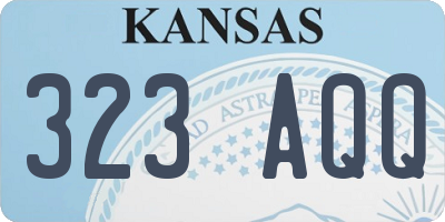 KS license plate 323AQQ