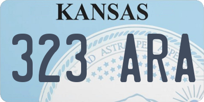 KS license plate 323ARA