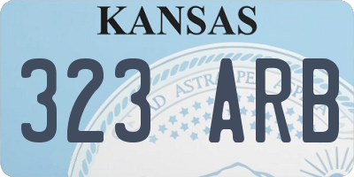 KS license plate 323ARB