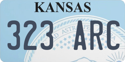 KS license plate 323ARC