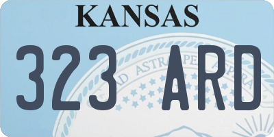 KS license plate 323ARD