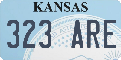 KS license plate 323ARE