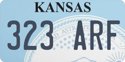 KS license plate 323ARF