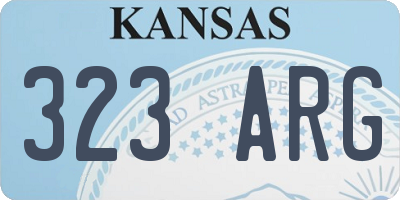 KS license plate 323ARG
