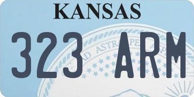 KS license plate 323ARM