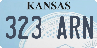KS license plate 323ARN