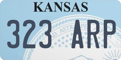 KS license plate 323ARP