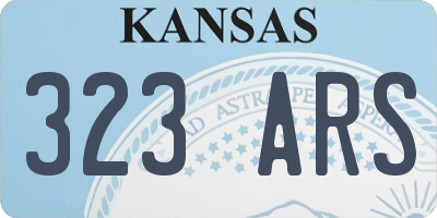 KS license plate 323ARS